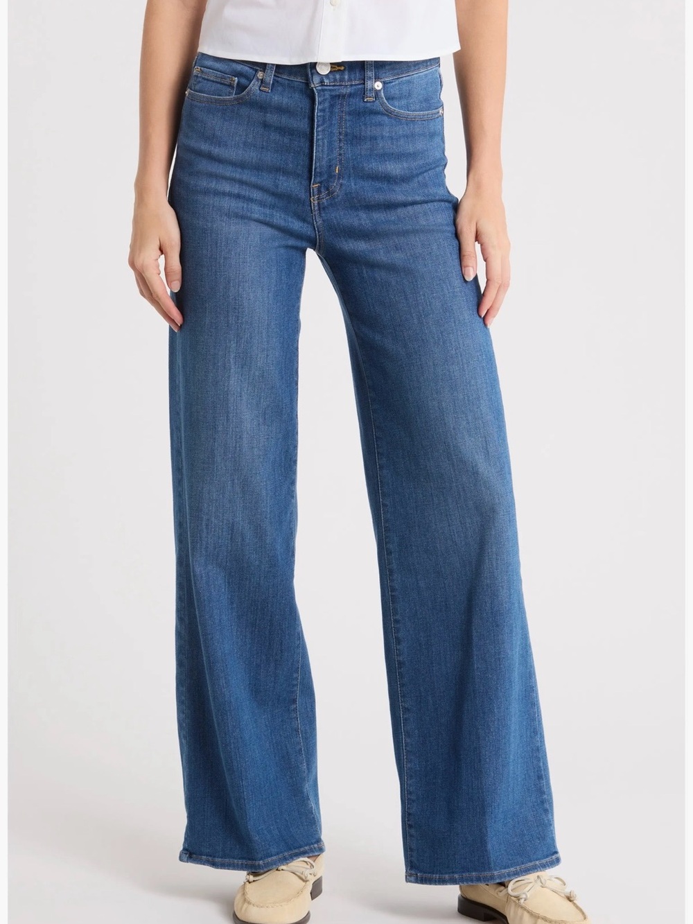 Classic High-Rise Wide-Leg Women's Jeans in Dark Blue FRAME jeans - Picture 5 of 5